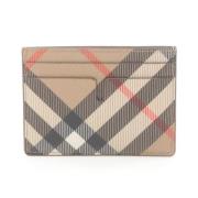 Pre-owned Canvas wallets Burberry Vintage , Beige , Dames