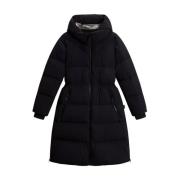 Aurora Long Down Stretch Parka Woolrich , Black , Dames