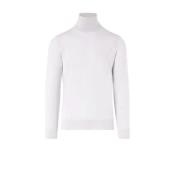 Witte Merinowol Coltrui Sweater Paolo Pecora , White , Heren