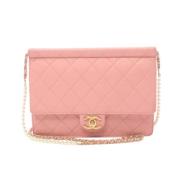 Pre-owned Leather chanel-bags Chanel Vintage , Pink , Dames