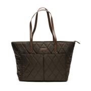 Gewatteerde Groene Tote Tas Barbour , Green , Dames