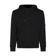 Zwarte Katoenen Hoodie C.p. Company , Black , Heren