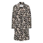 Abstract Print Wollen Jas Isabel Marant , Beige , Dames