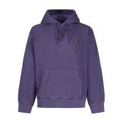 Paarse Katoenen Hoodie met Logodetail Carhartt Wip , Purple , Heren