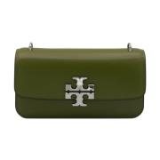 Groene Leren Crossbody Tas Tory Burch , Green , Dames