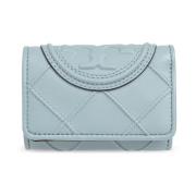 Leren portemonnee Fleming Tory Burch , Blue , Dames