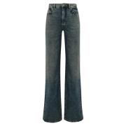 Hoge taille denim broek rechte pasvorm Patrizia Pepe , Blue , Dames