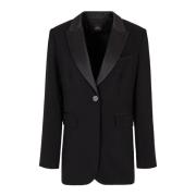 Klassieke Zwarte Blazer Jas Armani Exchange , Black , Dames