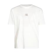 Wit Katoenen Logo T-shirt C.p. Company , White , Heren