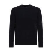 Blauwe Chenille Katoenen Crewneck Jurk C.p. Company , Blue , Heren