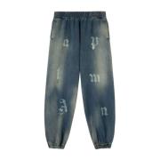 Heldere Blauwe Stijlvolle Broek Palm Angels , Blue , Heren