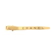 Pre-owned Metal hair-accessories Chanel Vintage , Yellow , Dames