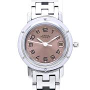 Pre-owned Metal watches Hermès Vintage , Pink , Dames