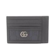 Pre-owned Leather wallets Gucci Vintage , Black , Dames