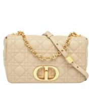 Pre-owned Leather dior-bags Dior Vintage , Beige , Dames