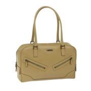 Pre-owned Leather gucci-bags Gucci Vintage , Beige , Dames