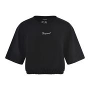 Stijlvolle T-shirts voor Mannen en Vrouwen Dsquared2 , Black , Dames