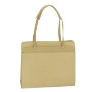 Pre-owned Leather totes Louis Vuitton Vintage , Beige , Dames