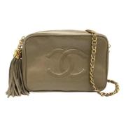 Pre-owned Leather chanel-bags Chanel Vintage , Beige , Dames