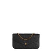 Pre-owned Leather louis-vuitton-bags Louis Vuitton Vintage , Black , D...