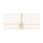 Witte Synthetisch Leren Clutch Tas Elisabetta Franchi , Yellow , Dames