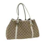 Pre-owned Canvas gucci-bags Gucci Vintage , Beige , Dames