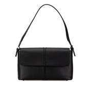 Pre-owned Leather shoulder-bags Burberry Vintage , Black , Dames