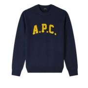 Gezellig Unisex Sweater Pull Joshua A.p.c. , Blue , Heren