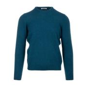 Blauwe Sweater Paricollo ML Gran Sasso , Blue , Heren