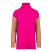 Stijlvolle Sweaters Collectie Maliparmi , Pink , Dames