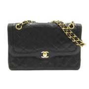 Pre-owned Leather chanel-bags Chanel Vintage , Black , Dames