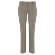 Slim Fit Katoenen Gabardine Broek PT Torino , Gray , Heren