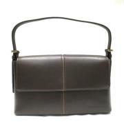 Pre-owned Leather handbags Burberry Vintage , Brown , Dames