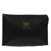 Pre-owned Leather clutches MCM Pre-owned , Black , Dames