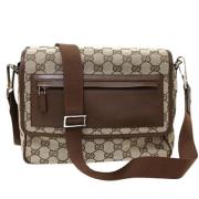 Pre-owned Canvas gucci-bags Gucci Vintage , Beige , Dames