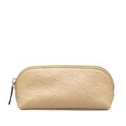 Pre-owned Leather gucci-bags Gucci Vintage , Beige , Dames