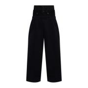 Sweatpants met denim tailleband Balenciaga , Black , Heren