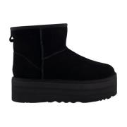 Klassieke Mini Platform Laarzen Zwart UGG , Black , Dames