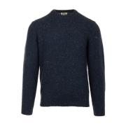 Blauwe Crew Gebreide Pullover Trui Hartford , Blue , Heren