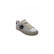 Witte leren Autograph Stripes 2 schoenen Lotto , White , Heren