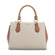 Canvas Satchel Vanilla Acrn Tas Michael Kors , Beige , Dames