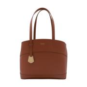 Mooie Bruin Leren Tote Tas Salvatore Ferragamo , Brown , Dames