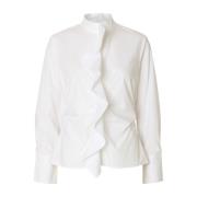 Witte Hoge Nek Shirt Selected Femme , White , Dames