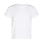 Wit Katoenen T-shirt met Logo Alexander Wang , White , Dames