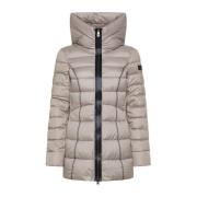 Gerecyclede stof en donsjack - Stijlvol en Peuterey , Beige , Dames