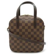 Pre-owned Canvas handbags Louis Vuitton Vintage , Brown , Dames