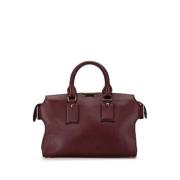 Pre-owned Leather handbags Burberry Vintage , Red , Dames