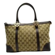 Pre-owned Canvas gucci-bags Gucci Vintage , Beige , Dames