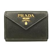 Pre-owned Leather wallets Prada Vintage , Black , Dames