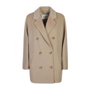 Beige Jas Jas Vrouwen Mode Max Mara , Beige , Dames